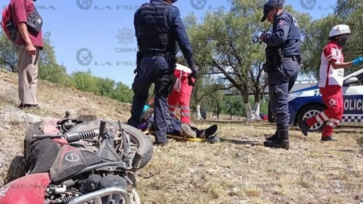 Accidente de motociclista en la México-Pirámides